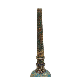 Antique Indian Enamelled (Minakari) Oil Dispenser, India - 18th Century