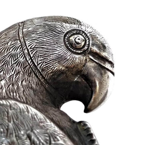 Antique Indian Silver Handle Parrot India C 1890