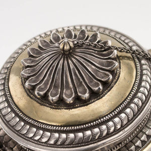 Antique Indian Silver Parcel Gilt Gold Tea Kettle India 18th Century