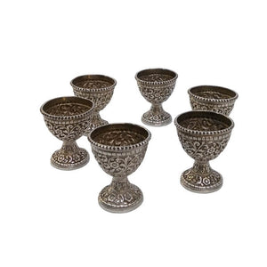 Antique Indian Silver Six Persons Egg Cruet Kutch cutch Circa 1900