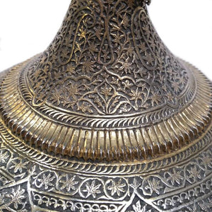 Antique Indian Silver Water Flasks A Pair Ganga jamuna Kashmir Circa 1860
