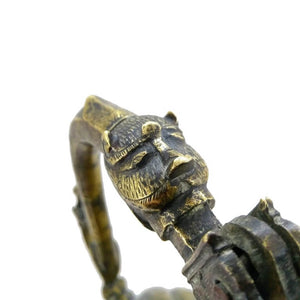 Antique North Indian Bronze Ewer Aftaba Mughal Inscription 18th Century