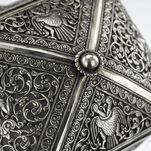 Antique Sri Lankan Silver Multi-Sided Box, Sri Lanka, Ceylon - Circa 1900
