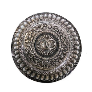 Antique Silver Lidded Water Container Malay