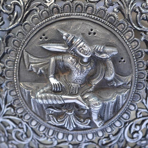 Antique Burmese Pierced Silver Bowl