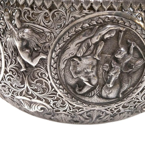 Antique Burmese Silver Pierced Bow Late 19th C