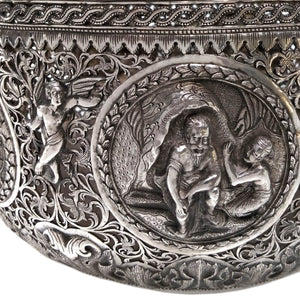 Antique Burmese Silver Pierced Bowl - Maung Hywet Nee - Rangoon Yangon