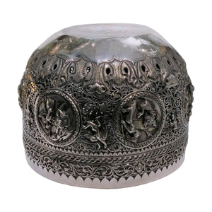 Antique Burmese Silver Pierced Bowl Maung Hywet Nee