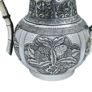 Antique Chinese Coffee Pot Straits Silver