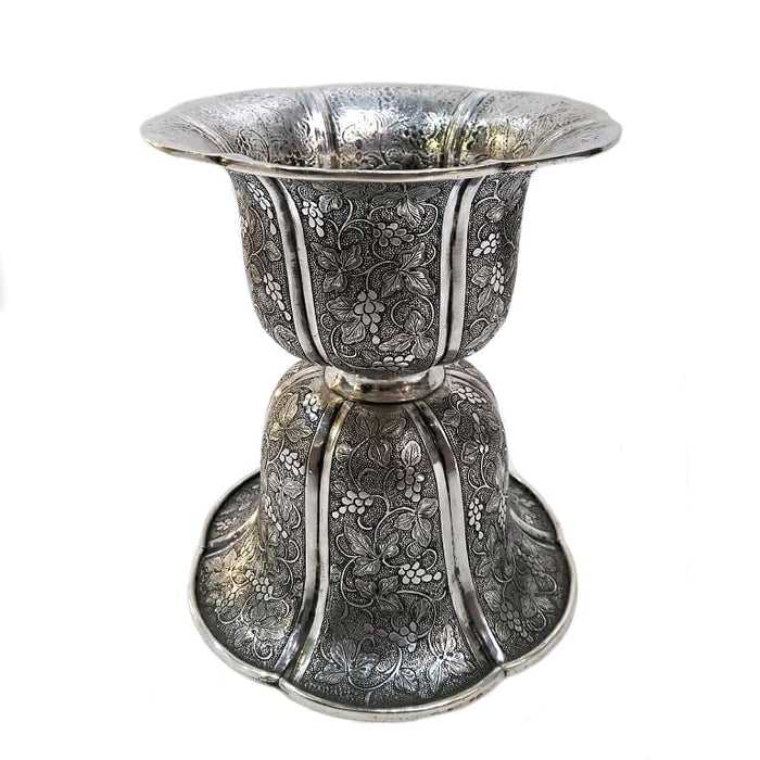 Antique Chinese Silver Spittoon (Thookadaan/Peekdaan) - C. 1820