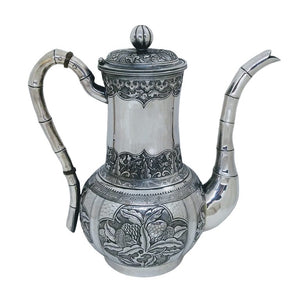 Antique Chinese Straits Silver Coffee Pot - Circa 1900