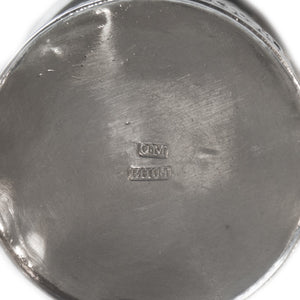 Antique Indian Silver Container, Circular Lidded Oomersi Mawji, Bhuj, Kutch – Circa 1890