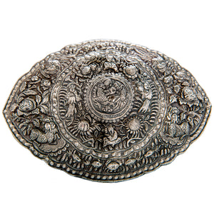 Antique Chinese Silver Belt Buckle (pending /pinding), Chinese Straits – Circa 1900
