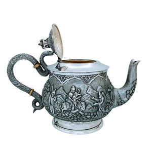 Antique Indian Silver Tea Service, F P Bhumgara & Co, Madras, India, Late 19th Century