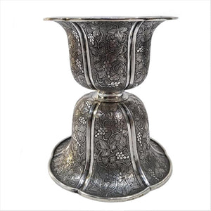 Chinese Antique Silver Spittoon - Thookadaan Peekdaan - C1820
