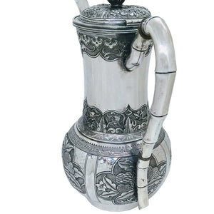 Chinese Antique Straits Silver Coffee Pot - Circa 1900