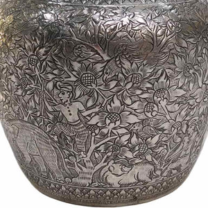 Antique South East Asian Silver Tea Kettle, Kingdom Of Luang Pabang, (laos) – 1900/1910