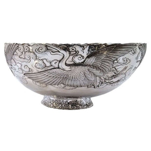 Fine Antique Silver And Gold Mixed Metal Bowl Japan Circa 1900