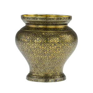 Antique Thai  Silver Gilt and Niello Betel Leaf Holder, Thailand Siam  -  Mid 19th Century