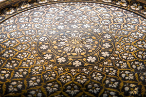 Antique Indian Bidriware Salver (thali), Silver And Brass Inlay, Deccan, India – 18th Century
