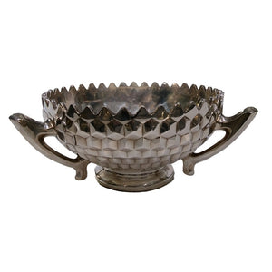 Antique Indian Silver Three Handled Punch Bowl, Large Size, Calcutta (kolkata) – Circa 1900