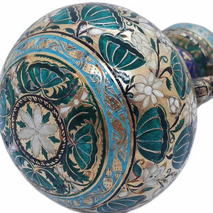 Antique Indian Enamelled (Minakari) Oil Dispenser, India - 18th Century