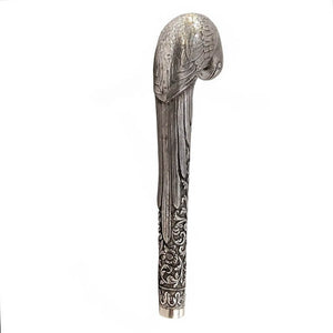 Indian Antique Silver Figural Parasol Handle C 1890