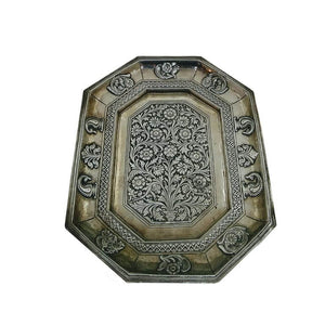 Indian Antique Silver Tray Mughal India Circa 1740