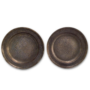 Indian Antique Silver Water Flasks Surahi And Underplates A Pair Ganga jamuna Kashmir Circa 1860