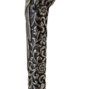Antique Indian Kutch (cutch) Silver Figural Parrot Parasol Handle, Oomersi Mawji, Bhuj, Kutch C. 1890