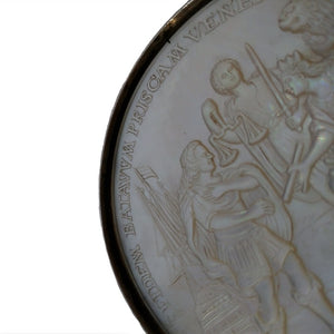 Antique Silver & M.o.p. Snuff Box, V.o.c., Willem Van Imhoff, Medallist Holtzhey, Batavia Or Holland – 1742