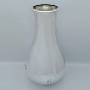 Japanese Antique Silver And Gold Vase Japan Meiji C 1910