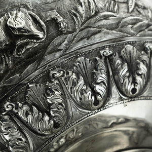 Antique Indian Silver Pedestal Rose Bowl, Lucknow, India - 1876 to 1910