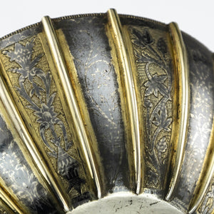 Antique Ottoman Silver, Parcel Gilt And Niello Hammam Bowl – Mid 18th Century