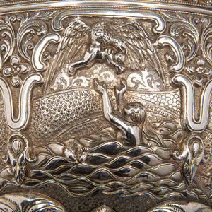 Antique Burmese Silver Bowl, Important, Large Size, Maung Shwe Yon, Rangoon (yangon), Burma (myanmar) – Circa 1885