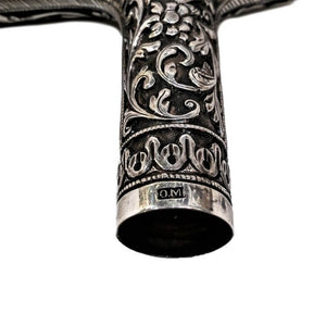 Oomersi Antique Indian Silver Walking Cane Handle
