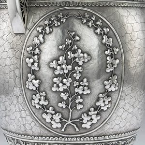 Antique Chinese Silver Vase, Monumental Size, Wang Hing, Canton - 1885