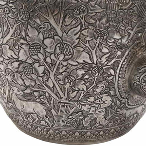 Antique South East Asian Silver Tea Kettle, Kingdom Of Luang Pabang, (laos) – 1900/1910