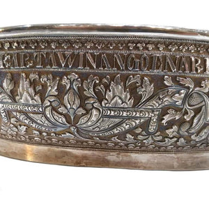 Antique Batavian Silver Presentation Bowl, Java, Indonesia – 1866