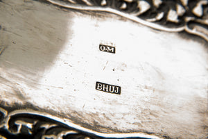 An Antique Indian Silver Footed Tray, Large Size, Oomersi Mawji, Bhuj, India – 1890