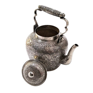 Antique South East Asian Silver Tea Kettle, Kingdom Of Luang Pabang, (laos) – 1900/1910