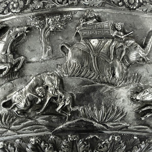 Antique Indian Silver Pedestal Rose Bowl, Lucknow, India - 1876 to 1910