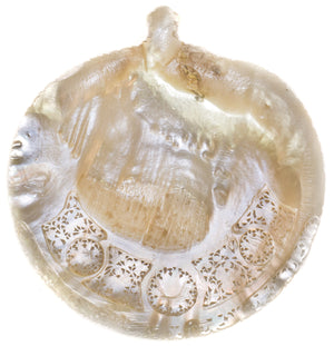 Antique Mother Of Pearl Carved Shell, Nativity Scene, Large Size, Bethlehem, The Holy Land – Late 19th Century
