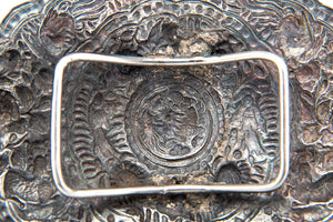Antique Chinese Silver Belt Buckle (pending /pinding), Chinese Straits – Circa 1900