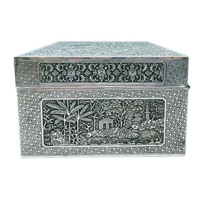 Vietnamese Antique Silver Box Vietnam Late 19th Century