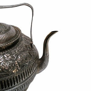 Very Rare And Large Sized Malay Silver Kettle, 1880/1900