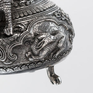 Antique Burmese Silver Cruet Set, An Unusual And Novel Design, Burma (myanmar) – Circa 1910