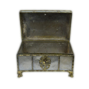 Antique French Silver-gilt Casket, Royal Provenance, Cantonese Mother Of Pearl Panels (china), France – Circa 1760