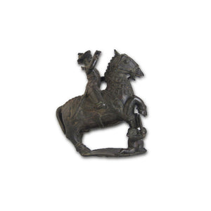 Antique Indian Bronze Statue Horse And Rider, India – 17th Century