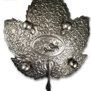 Antique Indian Silver Leaf Dish, Kutch, India – Late 19th Century